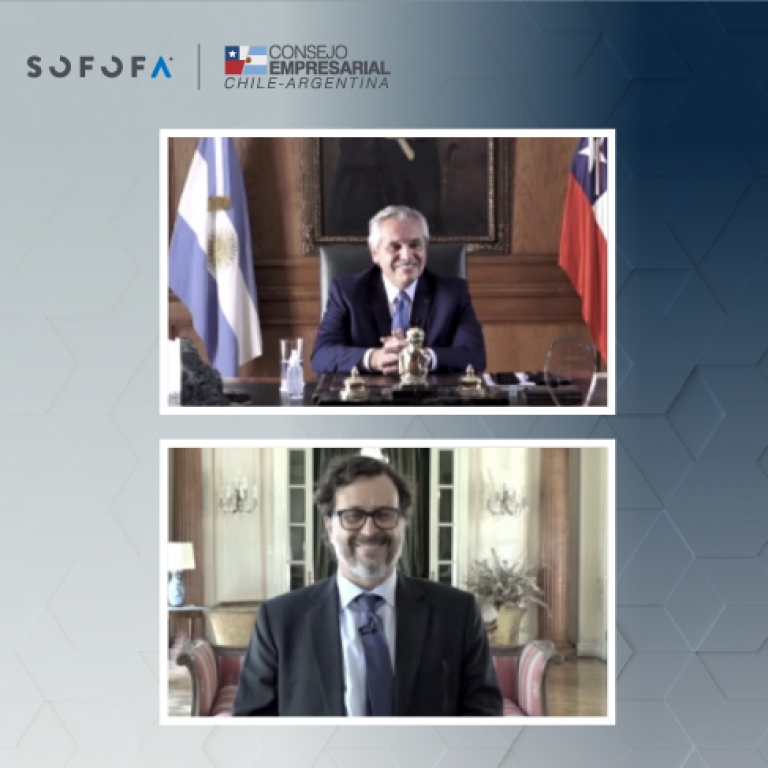 Presidente de Argentina se refiere a la oportunidad de profundizar el vínculo comercial con nuestro país en reunión con empresarios del Capítulo chileno del Consejo Empresarial
